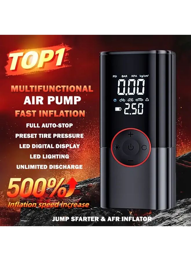 Portable Car Battery Starter Kit 9 In 1 With Air Compressor And LED Flashlight - Image 2